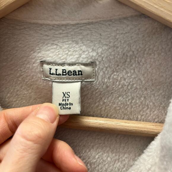 L.L.Bean Sherpa Lined Flannel Hooded Jacket Red Plaid XS Petite Cozy Shacket - Picture 4 of 7